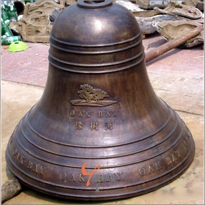 Custom-designed Large Bronze/<strong>Brass</strong> <strong>Bell</strong> Sculptures with Casting Technique Church Blessing Theme Cultural Inheritance - Product Image 2