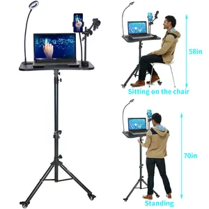 BNT Tripod Laptop, dudukan dapat diatur tinggi cocok untuk acara langsung proyektor pasir