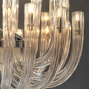 Lustre en verre tubulaire pour la décoration de la maison, lampe suspendue moderne pour salle à manger, chambre à coucher - Product Image 4