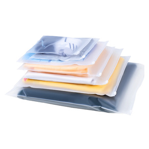 Custom Printed Logo T Shirt Plastic Zip Lock Bag Resealable Matte Frosted Zipper Bags for Clothing Packaging - Product Image 1