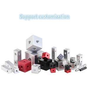 铝合金M3 M4 M5 M6 M8 M10医疗保健用三面固定块连接器螺丝孔螺母六角立方体螺母 - Product Image 6