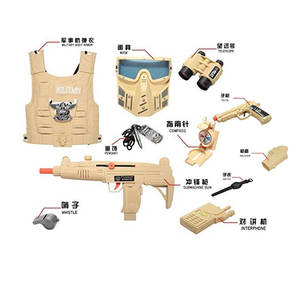 Juego de Imitación Educativo y Divertido para Niños, con Pistola de Juguete, Chaqueta, Equipo de Estación <span class=keywords><strong>SWAT</strong></span> del Desierto y Uniforme de Policía - Product Image 3