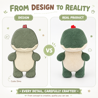 Peluche Dinosaure T-Rex Personnalisée et Vive, Jouet en Peluche Doux pour Enfants, Mascotte Adorable pour Cadeau d'Enfant