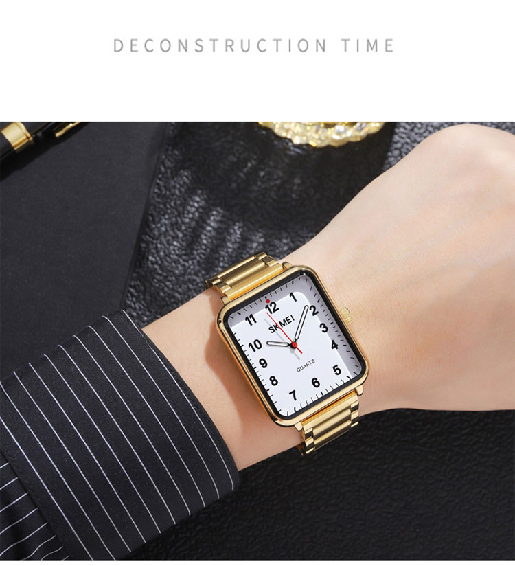 2022 Новые поступления Skmei 1954 роскошные квадратные парные унисекс reloj hombre femme time Мужские наручные кварцевые часы