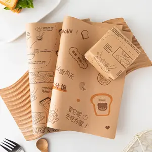 Lamination Burger Wrapping Paper Sheet Wholesale Food Grade Greaseproof PE Virgin Kraft wax paper food wrapping