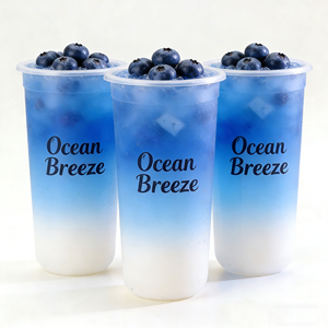 Gobelets à milkshake et smoothie en plastique transparent avec couvercles, fabriqués en Chine - Product Image 3