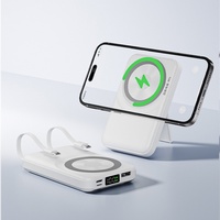 Banques d'alimentation portables sans fil magnétiques haute capacité 10000mAh avec écran LED, charge rapide PD22.5W, logo personnalisé