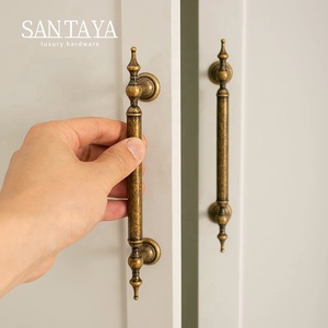 Santaya アンティーク真鍮ハンドル 取手 キッチンキャビネット 引き出し 戸棚用 ブロンズ色 - Product Image 4