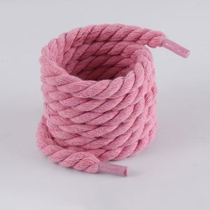 Lacets de chaussures en coton tressé épais de 8 mm, couleur naturelle, personnalisables en gros, pour chaussures décontractées AF Dunk - Product Image 3