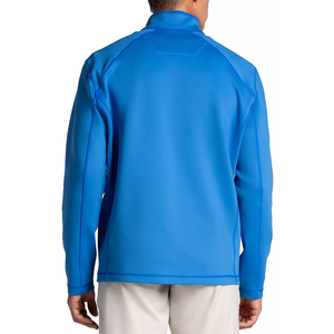 Pull quart de fermeture éclair pour hommes en coton et polyester personnalisé UPF 50 + Dry Fit sweat-shirt athlétique léger à manches longues imprimé d'automne - Product Image 2
