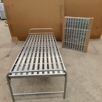 Vente de gros Mobilier de chambre Cadre en acier Lits en métal Lit simple pliant en métal Cadre de lit en acier