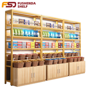 케이크 및 빵 디스플레이를위한 빵집 슈퍼마켓 랙을위한 맞춤형 목재 디스플레이 캐비닛 및 쇼케이스 - Product Image 5