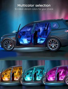 Venta Directa de Fábrica, Tiras de Luces <span class=keywords><strong>LED</strong></span> Inteligentes con Control Inalámbrico por Aplicación, Luz Ambiental Interior para Automóvil - Product Image 2