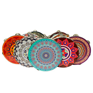 Dunhuang Tân Cương uyghur nhảy phân loại tay vỗ tay Tambourine hàng đơn bằng gỗ in tay trống - Product Image 5