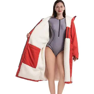 Giacca da esterno calda antivento da surf poncho giacca impermeabile fasciatoio per l'inverno