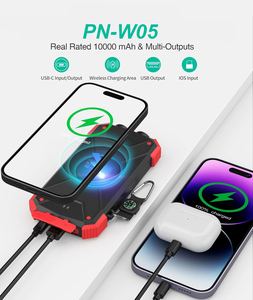Batterie externe <span class=keywords><strong>solaire</strong></span> 10 000 mAh étanche avec charge rapide 15 W, <span class=keywords><strong>chargeur</strong></span> sans fil, triple <span class=keywords><strong>USB</strong></span> Type-C et lumière LED – Meilleure vente aux États-Unis - Product Image 6