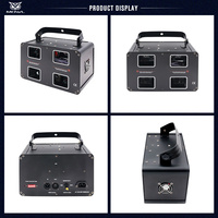 Laser Stroboscopique DMX RGB à Quatre Têtes Double Couche 4 Yeux pour Spectacles Disco, DJ, KTV et Clubs de Nuit