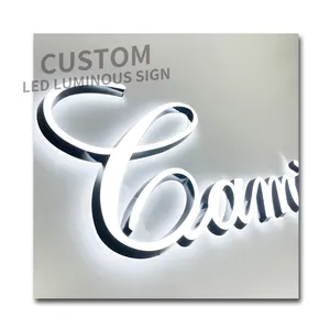 Yydsign Custom Indoor Wall Store Shop Beschilderung beleuchtet 3D Business Logo Werbung Acryl Letter Led Outdoor Light Sign
