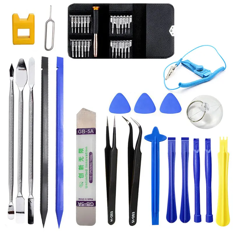 Kit d'outils de réparation de téléphone portable 46 en 1, pas cher, jeu de tournevis pour ordinateur et téléphone