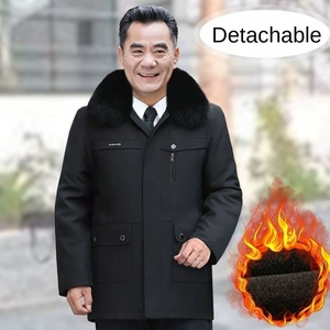Giacca trapuntata lunga alta strada invernale anziana di mezza età in velluto spesso impermeabile per gli uomini papà <span class=keywords><strong>nonno</strong></span> - Product Image 4