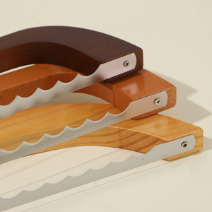 Cortador manual de pan casero de madera, cuchillo para pan de masa madre, cortador de pan en arco, cortador dentado para baguettes y bagels - Product Image 2