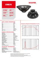 Haut-parleur de graves haute sensibilité 97 dB 12 pouces 12NDL76 |   Aimant de 75 mm, 400 W, 3 pouces pour équipement audio de scène