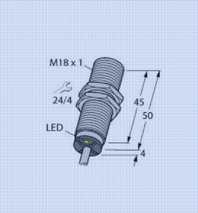 เซ็นเซอร์วัดความยาวเกลียว MT-TURCK BI5-M18-AD4X สำหรับ X 1 แบบ 2 สาย 24V ชุบทองแดงโครเมียม หมายเลขสั่งซื้อ 44110 - Product Image 1