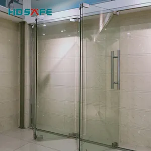 Hdsafe Interieur Accordeon Frameloze Glazen Vouwdeur Buitenkant 8-12Mm Glas Roestvrijstalen Scharnier Patio Bi Fold Deuren Hardware