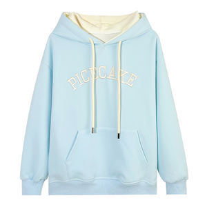 <span class=keywords><strong>Sudadera</strong></span> con Capucha de Invierno de Alta Calidad para <span class=keywords><strong>Mujer</strong></span>, con Letras Bordadas en Contraste, Gruesa, de Felpa, Holgada, Antiencogimiento - Product Image 6