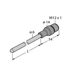 Capteur de température TITEC RTF3/MUA M12 x 1, diamètre 6 mm, longueur 34 mm - Product Image 1