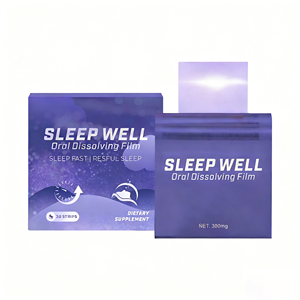 VitaHall Marque Privée <span class=keywords><strong>Film</strong></span> Oral Dissolvant Personnalisé Sans Sucre Naturel de Qualité Alimentaire Végétalien Biologique à la Mélatonine pour le Sommeil - Product Image 1