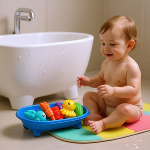 Juego de juguetes de baño Tenerini con suaves criaturas marinas para niños pequeños de 24+ meses Mondo Bimbi - Product Image 3