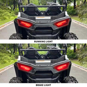 Ensemble de feux arrière LED pour UTV ATV, lentille rouge et noire, feu stop arrière gauche et droit pour Polaris RZR 4 900 EPS/2015-2017 - Product Image 5