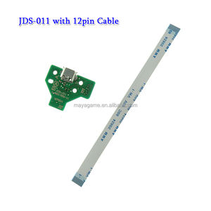 Para <span class=keywords><strong>PS4</strong></span> <span class=keywords><strong>Pro</strong></span> Slim Controller Placa de puerto de carga JDS 001 001 030 040 050 con <span class=keywords><strong>cable</strong></span> flexible de alimentación de 12 14 pines - Product Image 3