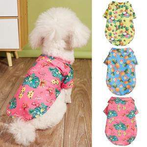 Summer Hawaiian Pineapple Beach Style Pet T-Shirt Popular Design with Different Patterns for Dogs Popular Pet <strong>Clothing</strong> - Product Image 4