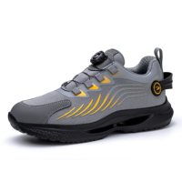 Chaussures de Sécurité Nouveau Style Homme à Laçage Rapide, Embout en Acier, Respirantes d'Été, Anti-Perforation, Anti-Choc et Antidérapantes pour Usine