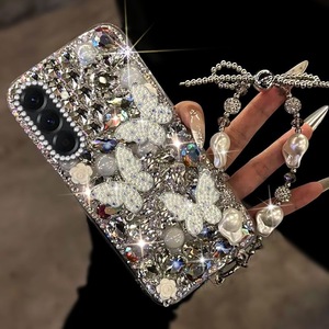 SP124 - Funda de <span class=keywords><strong>Alta</strong></span> <span class=keywords><strong>Gama</strong></span> con Corte de Diamante para <span class=keywords><strong>Samsung</strong></span> <span class=keywords><strong>Galaxy</strong></span> S25s21 Plus con Diseño de Mariposa con Incrustaciones de Diamantes - Product Image 3