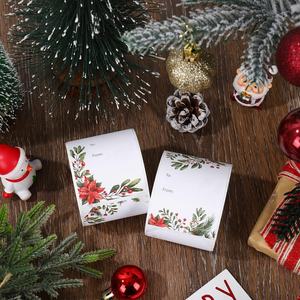 Etiquetas adhesivas con nombre de Navidad personalizadas, calcomanías de etiquetas autoadhesivas en blanco para tarjeta de cumpleaños de vacaciones de invierno - Product Image 4