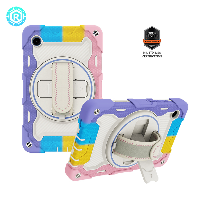 Heavy Duty Shockproof Silicone Tablet Cover Case for Samsung for Galaxy Tab A9 A11 PC Material Protective Usage