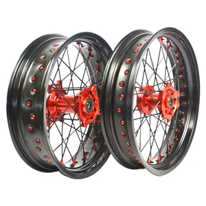 High Performance 17 Inch 36 Spokes Alloy Motorcycle Spoked Wheels Supermoto Wheels CRF 250 450 250L 450L