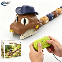 Jouet Serpent Glouton Interactif Électrique 2.4G Télécommandé pour Enfants avec Lumières et Sons, Jeu de Combat Magnétique