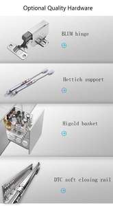 Diseño de Puerta de Gabinete de Cocina Personalizado Único de Foshan, Forma Acanalada, Minimalismo, Gabinetes de Cocina Inteligentes con Isla para Apartamento y Villa - Product Image 6