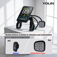 Pantalla LCD para Bicicleta Eléctrica Yolin 36V 48V 52V, Pantalla a Color VA de 3.5 Pulgadas, Protocolo UART CAN, Resistente al Agua IP66, Vidrio Templado