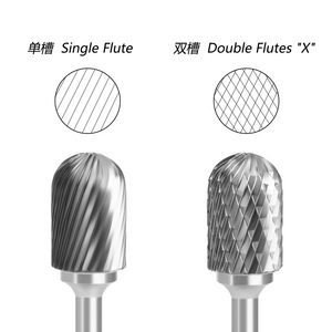 ดอกกัดโรตารี่คาร์ไบด์ Laiwei แบบฟลุตเดี่ยว HRC 60 สำหรับเครื่องแกะสลัก - Product Image 5