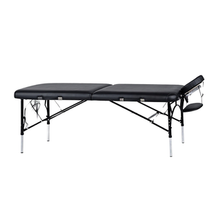 Table de massage commerciale Schukar ATB263A moderne américaine en aluminium à deux sections, 3 moteurs, en cuir PU durable, pour moxibustion corporelle complète - Product Image 1