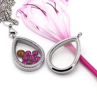 En cadeau, collier, chaîne, porte-clés, variété de pendentifs en verre à mémoire de forme, Bracelet en alliage, médaillon flottant magnétique en mémoire de