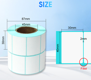Trực tiếp nhãn nhiệt Giá Nhãn dán nhãn 57*40 58x40 mét mã vạch dán nhãn nhiệt cho ngựa vằn máy in - Product Image 6