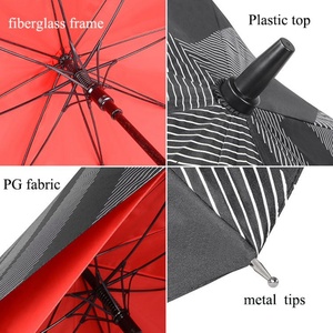 High Quality Customized 25 Inch Auto Stick <b>Umbrella</b> With Plastic Curved Handle - Product Image 6