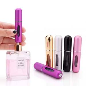 Mini 5ml Pocket Aluminum Perfume Atomizer Pump Sprayer Refillable Spray Bottle Glass Inner Bottle Screen Printing Custom - Product Image 6