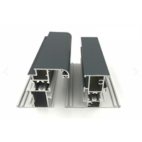 Profils d'extrusion en aluminium 6063 T5 T6 gris anodisé à rupture de pont thermique pour fenêtres et portes